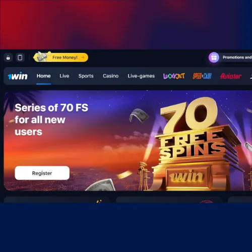 Go to the 1Win website