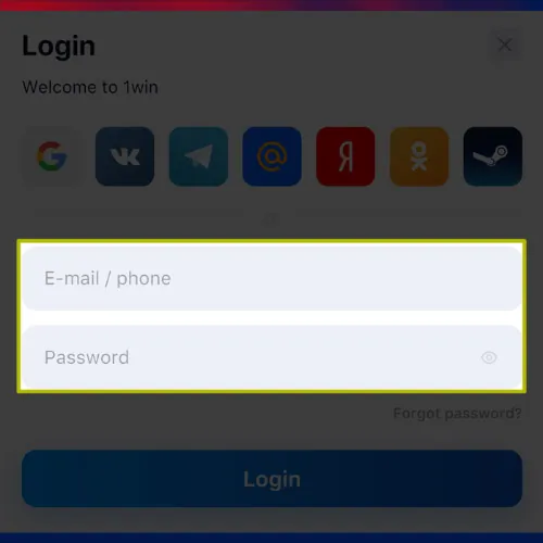 Enter your login details