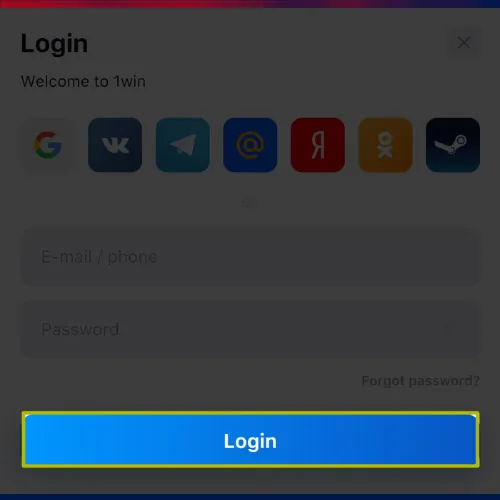 Click the &ldquo;Login&rdquo; button