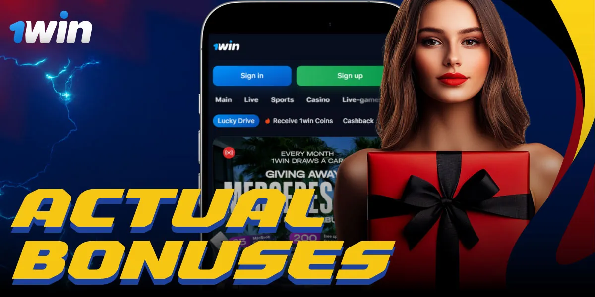 The 1Win platform offers bonuses