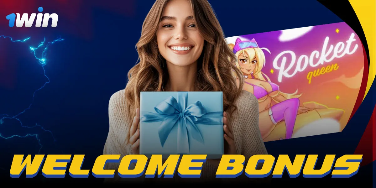 1win users can get a welcome bonus for playing Spins Queen